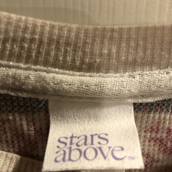Stars Above Women's Beige and Red Patterned Crewneck Sweater - Picture 3 of 4